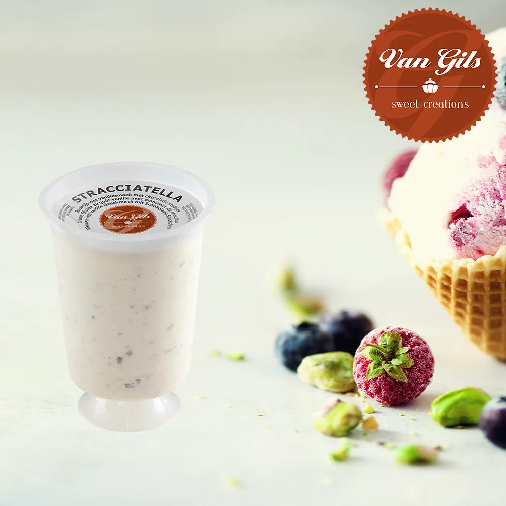 Stracciatella Eiskrem Pokalbecher