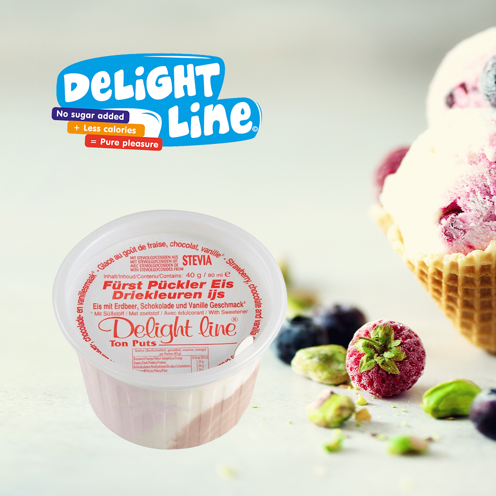Delight Glace au goût de Fraise, Chocolat et Vanille