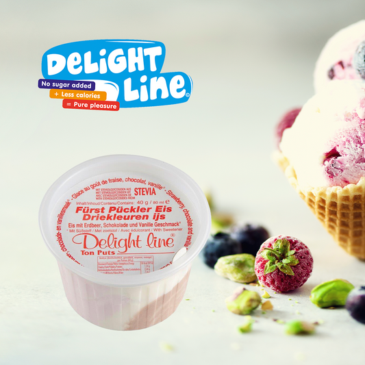 Delight Glace au goût de Fraise, Chocolat et Vanille